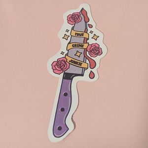 3 For $5 Item: True Crime Junkie Vinyl Sticker New!